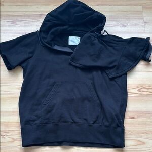 Sacai Black Short Sleeve Hoodie Blouse Used 3 (M)